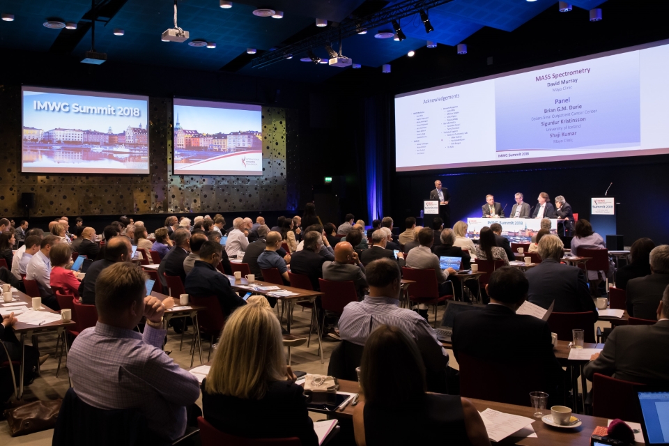 2018 International Myeloma Working Group Summit plenary session in Stockholm
