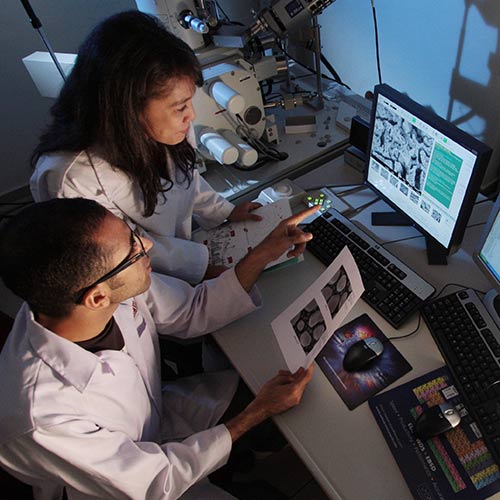 doctors looking at lab results