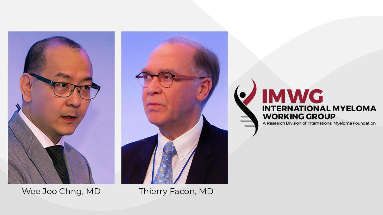 International Myeloma Working Group Award Winners Thierry Facon and Wee Joo Chng