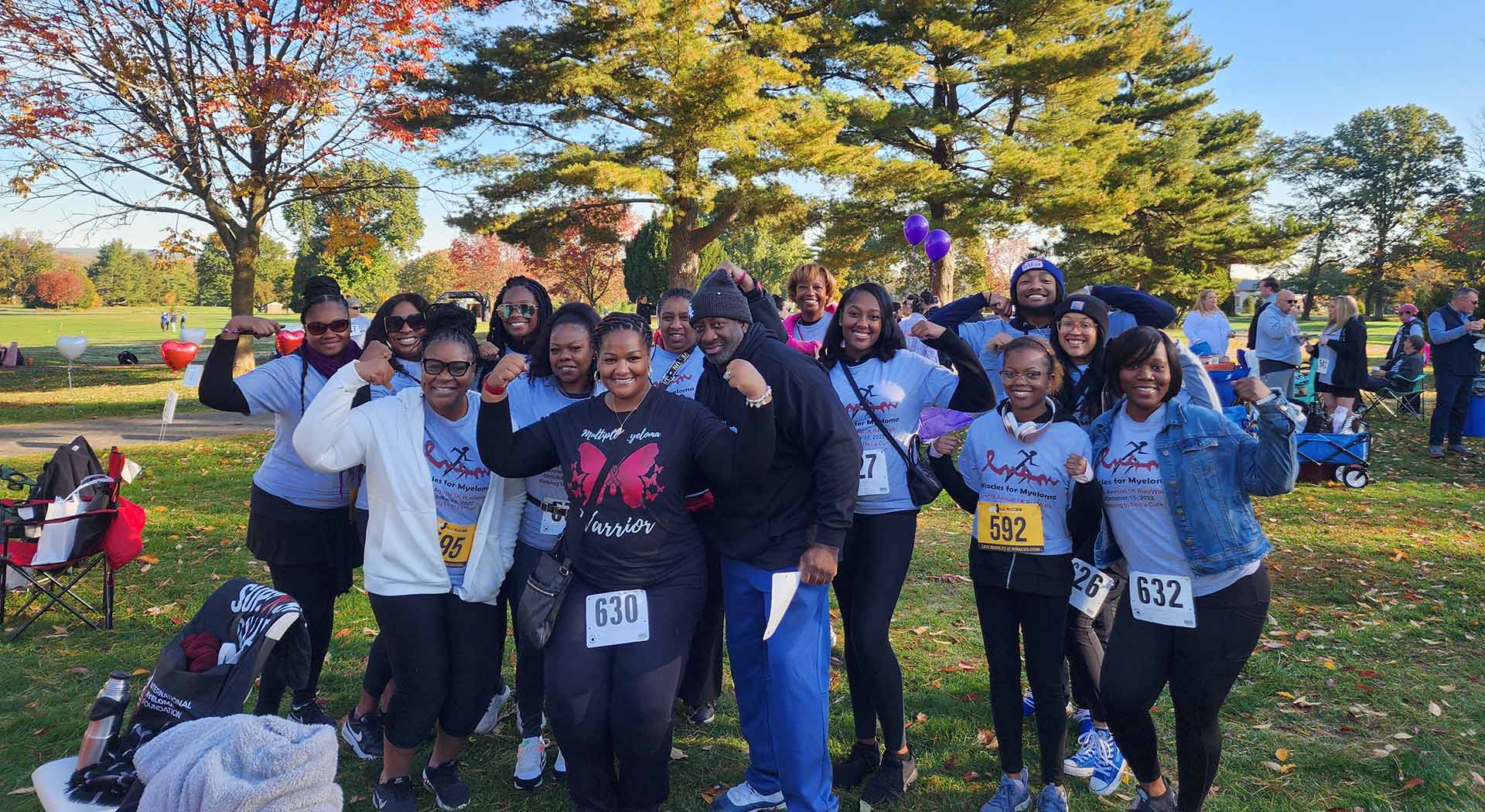 Participants at the Miracles for Myeloma 5K Run/Walk annual event in 2022