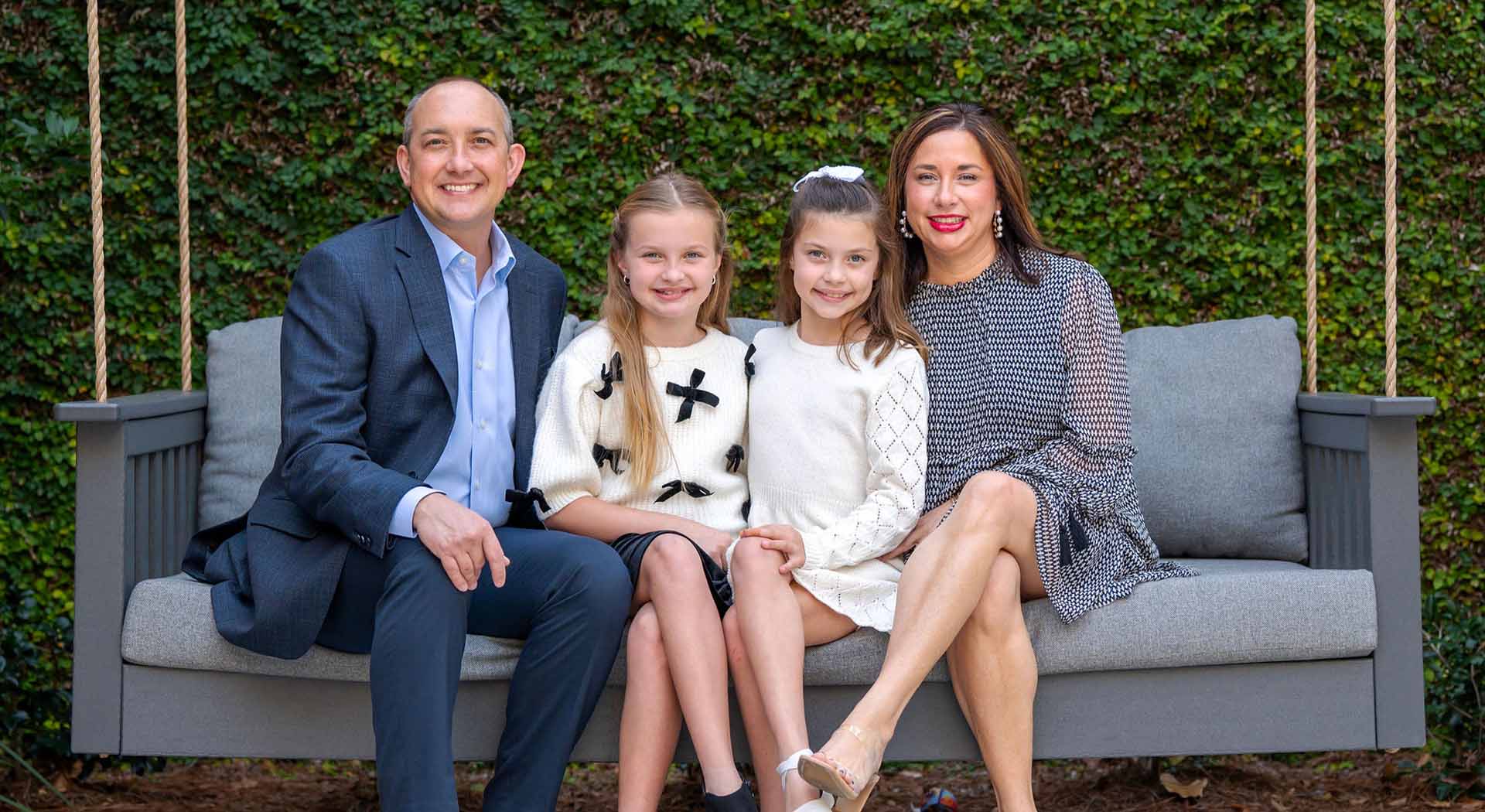 Kent & Candace Oliver with daughters Annie (11) and Charlotte (8)