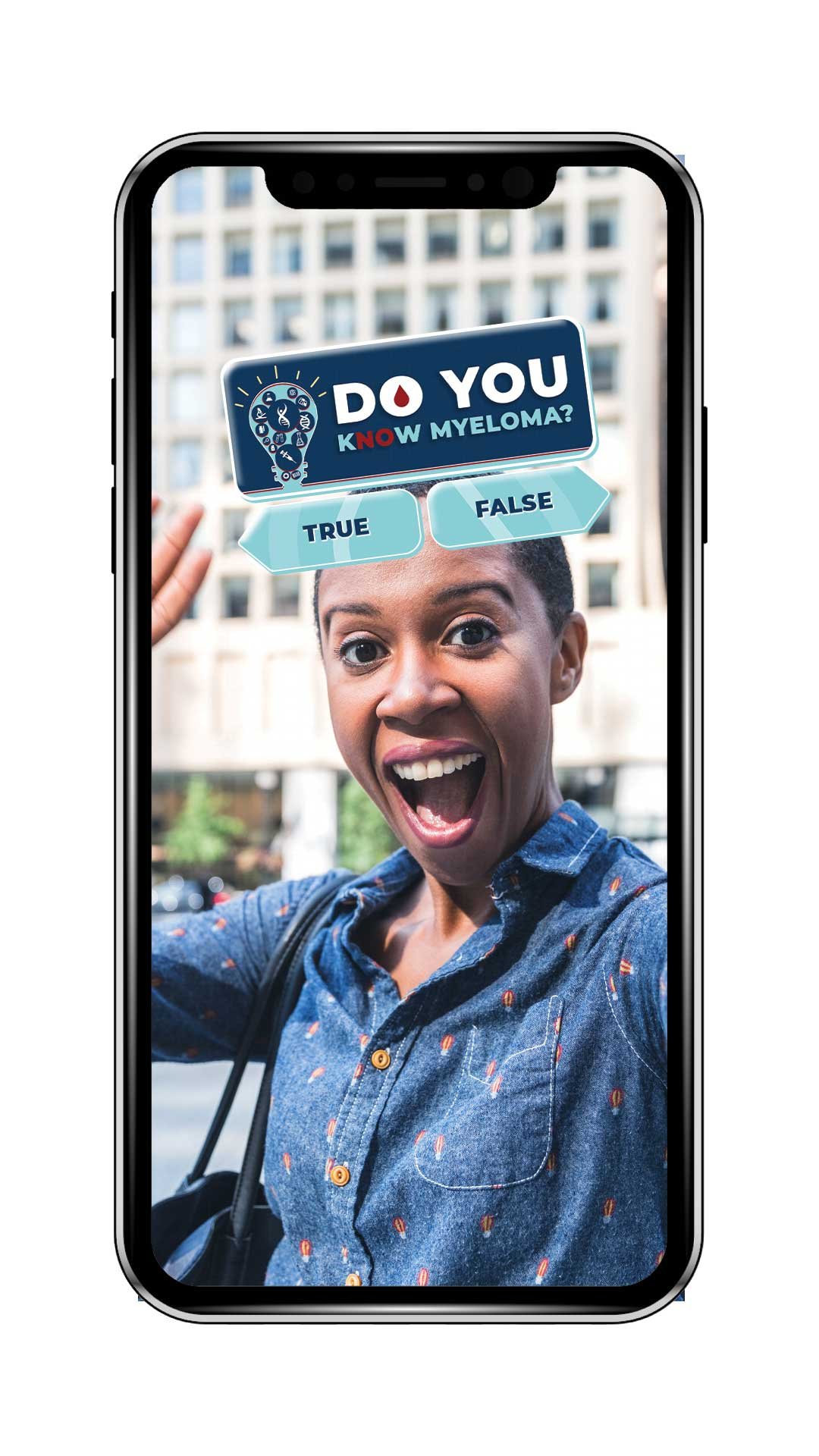 Do you know myeloma? Instagram quiz filter.