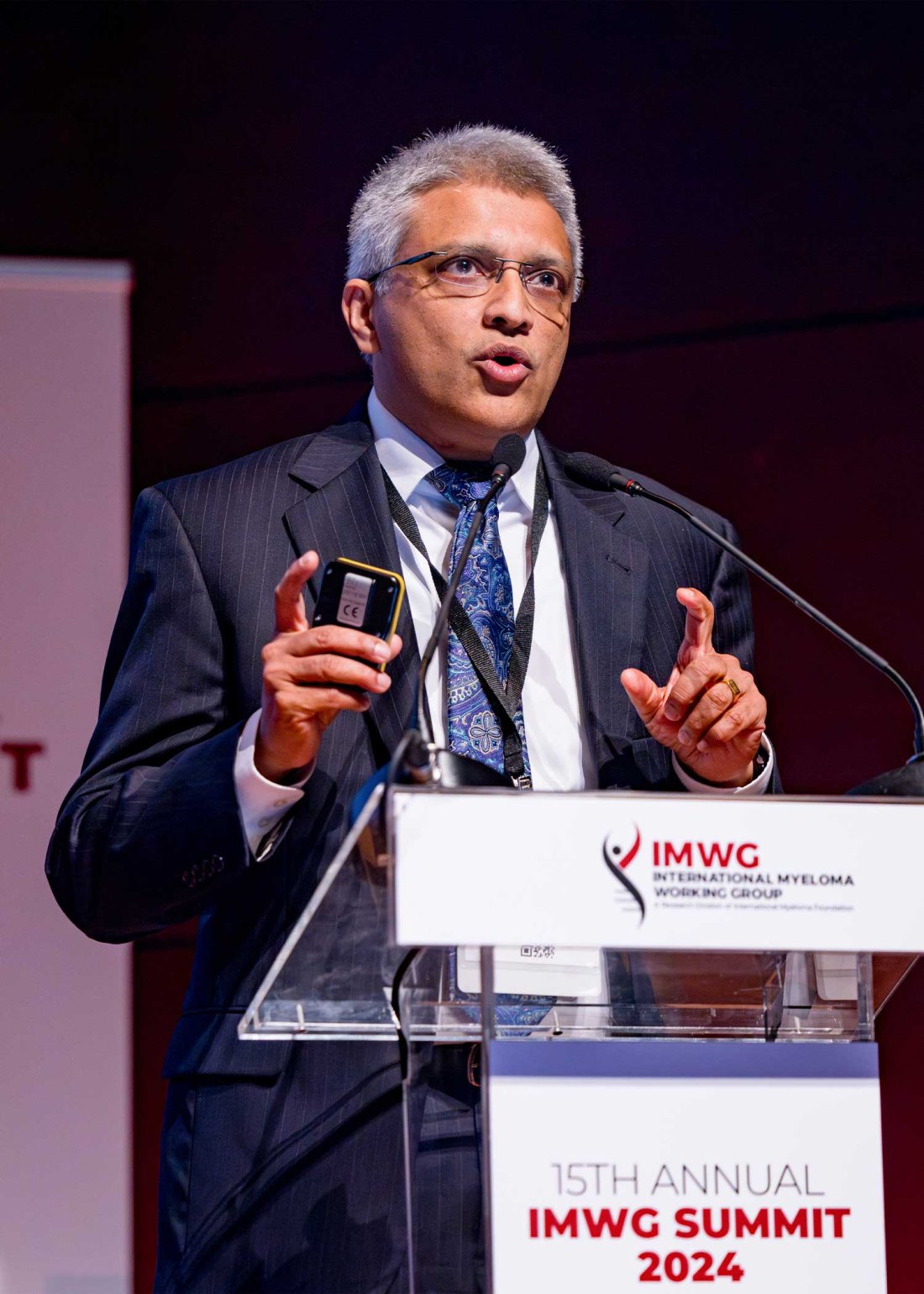 Dr. Shaji Kumar at podium