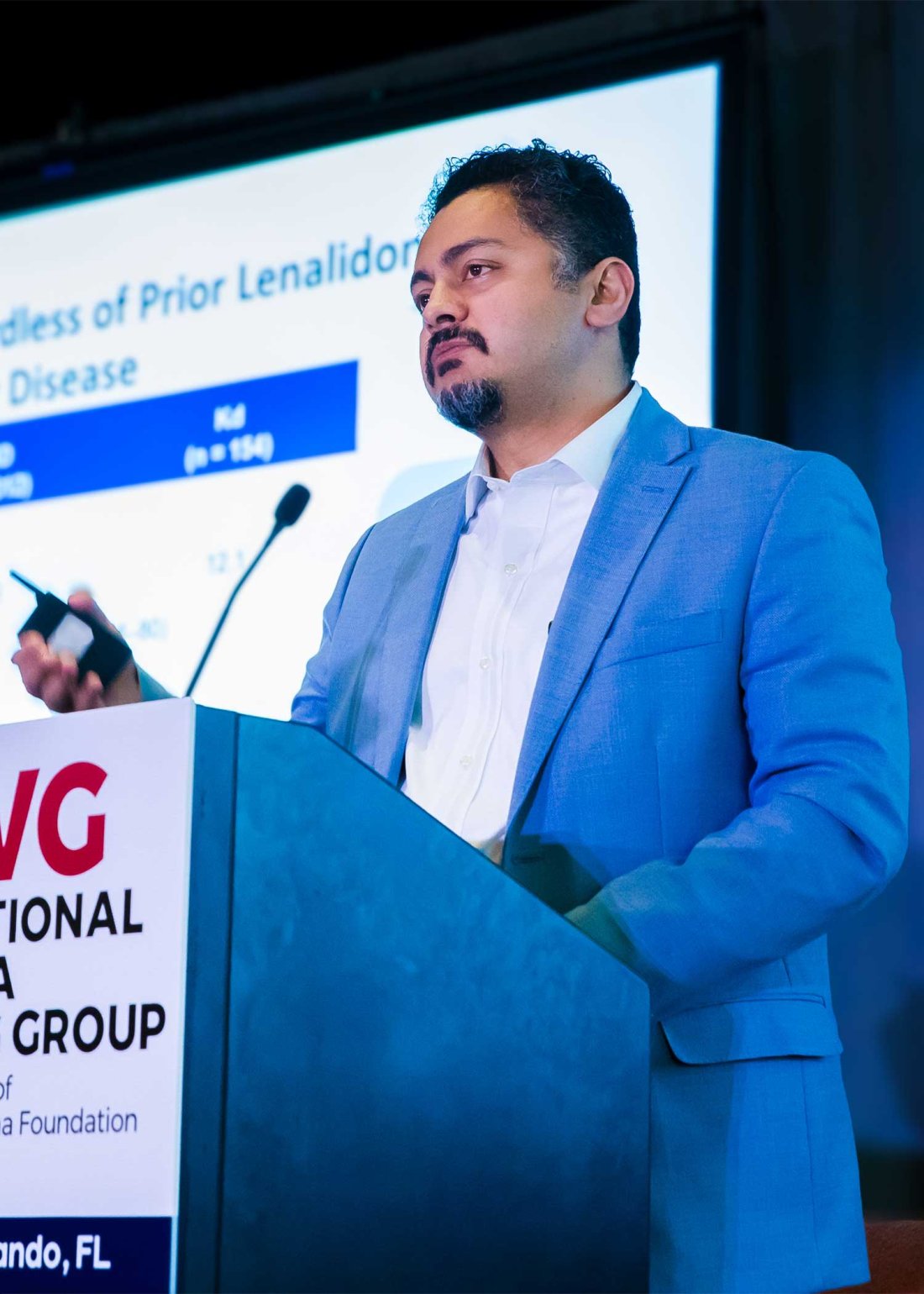 Dr. Saad Usmani at podium