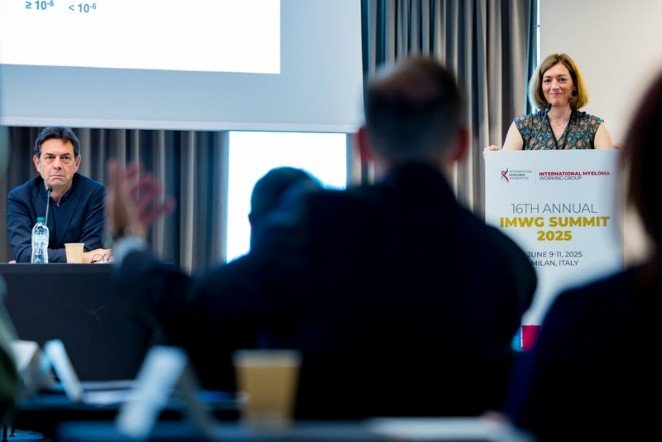 Dr. Aurore Perrot presenting at the 2025 IMWG Summit