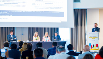Dr. Dino Dimopoulos presenting at the 2025 IMWG Summit
