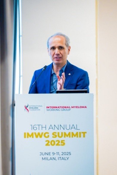 Dr. Nizar Bahli presenting at the 2025 IMWG Summit