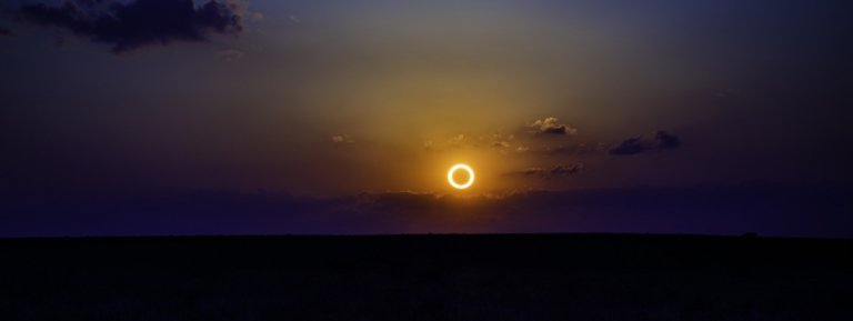Solar eclipse in the sky