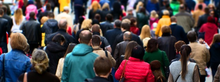 A large crowd of people