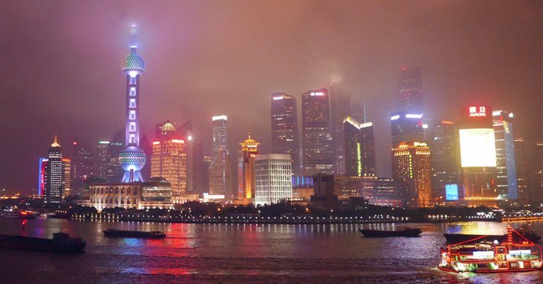 City skyline at night