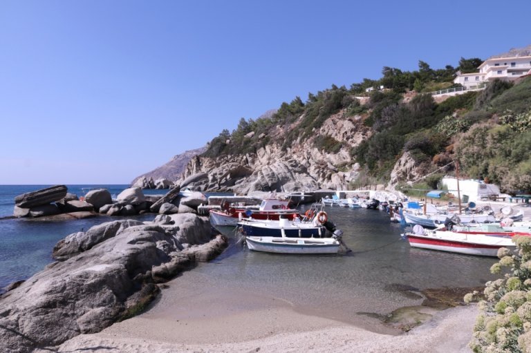 Beach on the coast of the island of Ikaria