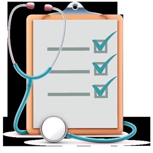 stethoscope and clipboard with a checklist