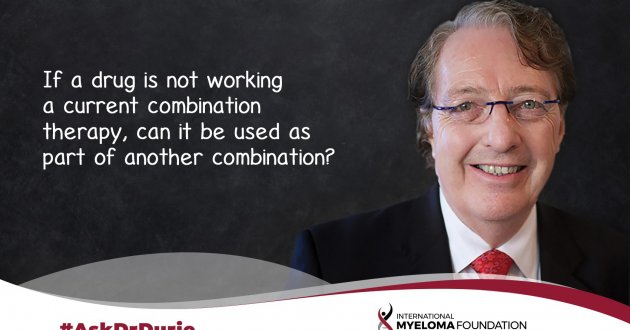 If a drug is not working  a current combination  therapy, can it be used as  part of another combination?