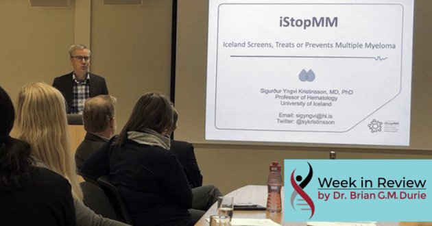 Dr. Sigurdur Kristinsson presenting infront of a group