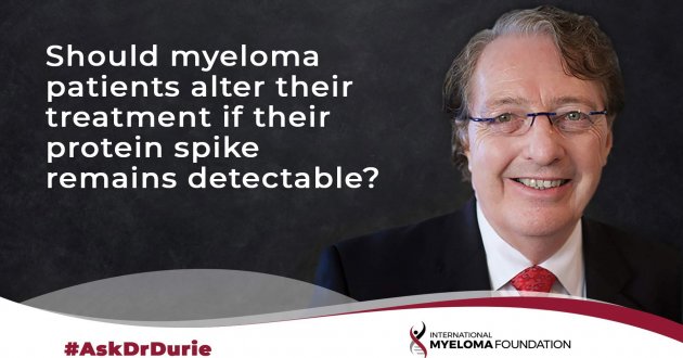 Ask Dr. Durie Blog: protein spike detectable