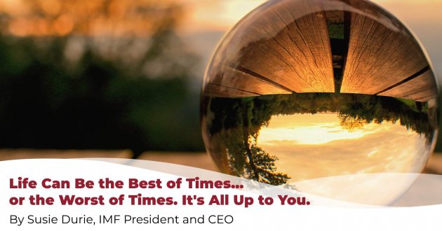 lensball showing world upside down