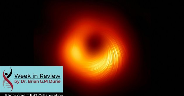 massive object at the center of M87 galaxy in polarized light