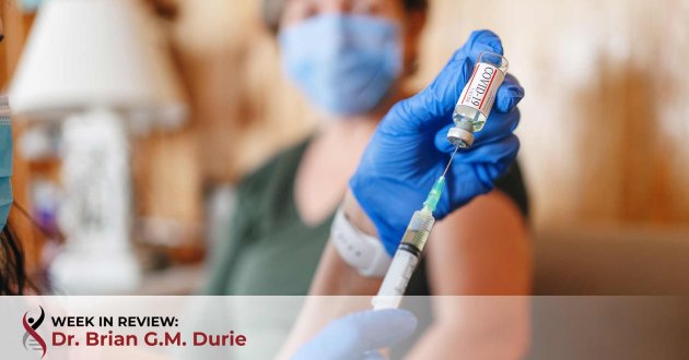 Myeloma patient receives a COVID-19 booster shot
