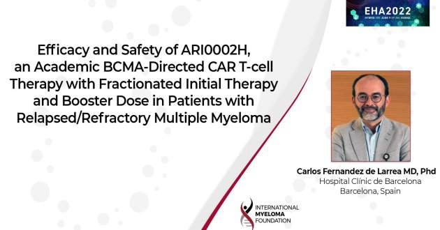 Safety and Efficacy of ARI0002h in RR Myeloma at EHA22