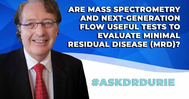 Are mass spectrometry and next-generation flow useful tests to evaluate minimal residual disease (MRD)? 