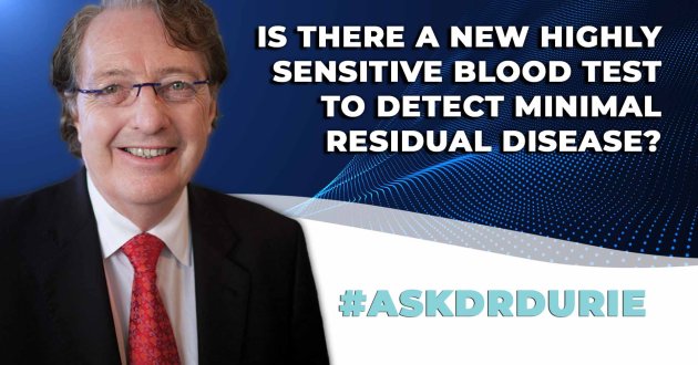 Is there a new highly sensitive blood test to detect minimal residual disease?