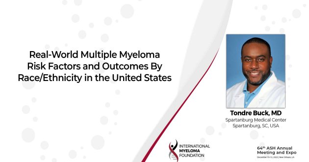 Dr. Tondre Buck abstract on race and myeloma risk assessment