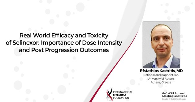 Dr. Kastritis ASH abstract on Real world outcomes with Selinexor