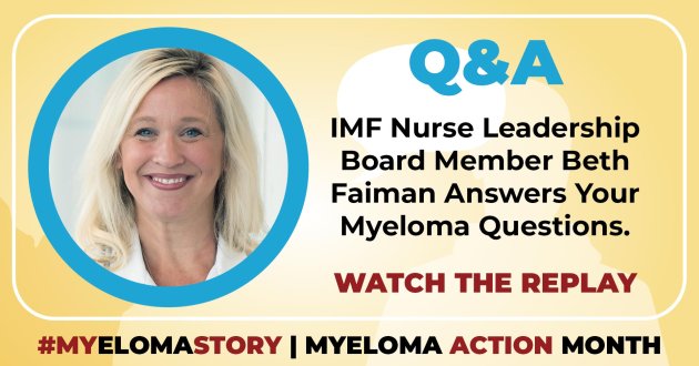 Beth Faiman goes LIVE on Facebook for Myeloma ACTION Month