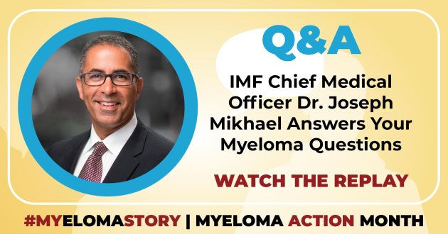 Dr. Joseph Mikhael goes LIVE on Facebook for Myeloma ACTION Month