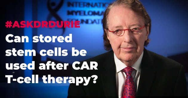 Can stored stem cells be used after CAR T-cell therapy?