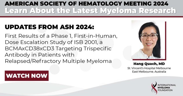 ISB 2001, a BCMAxCD38xCD3 Targeting Trispecific Antibody in Patients with RRMM