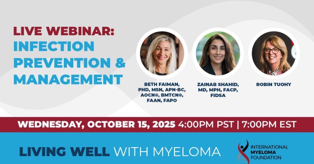 Living Well with Myeloma: Infection Prevention and Management banner