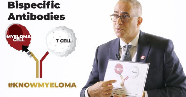 What are bispecific antibodies and how are they used in multiple myeloma?