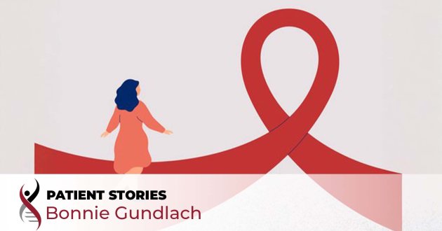 illustration of woman walking on a red ribbon