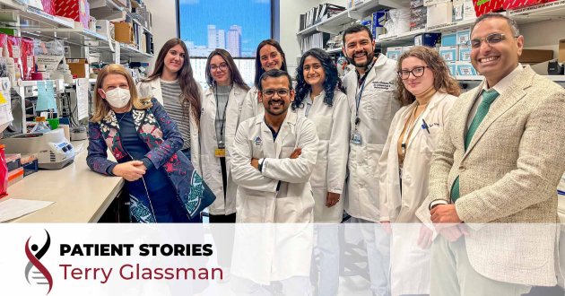 Terry Glassman in lab with Mt Siniai Health System researchers