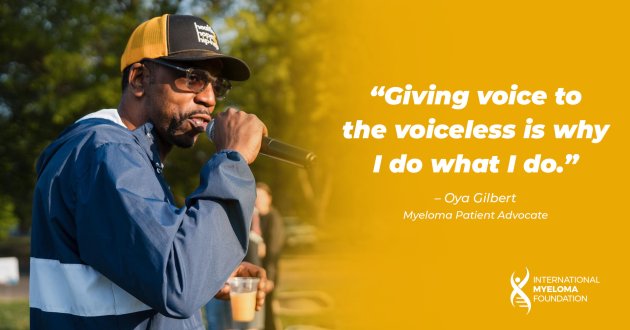 oya gilbert hip hop artist and myeloma patient