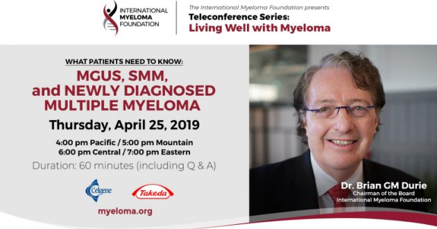 Living Well teleconference banner and Dr. Durie's picture.
