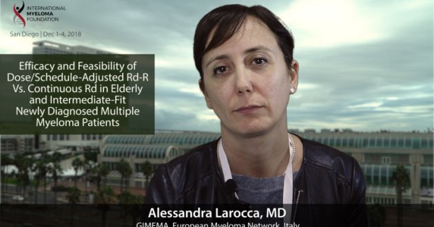 ASH 2018: Efficacy and Feasibility of Dose/Schedule-Adjusted Rd-R Vs. Continuous Rd in Elderly and Intermediate-Fit Newly Diagnosed Multiple Myeloma Patients 