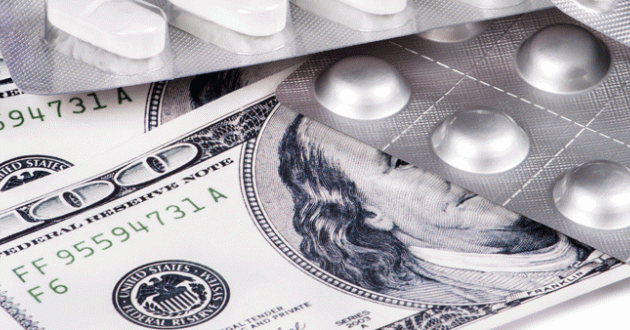 100 dollar bills and medicine