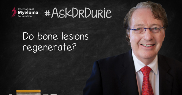 Dr.Durie answers the question do bone lesions regenerate.