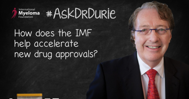  Dr. Durie answers how the IMF contributes to the acceleration of new drug approvals.