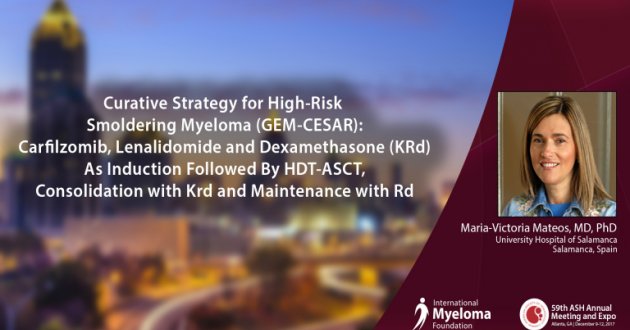 Dr. Maria V. Mateos talks at ASH 2017 convention 