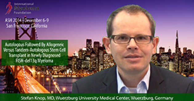 Stefan Knop, MD at ASH convention 2014