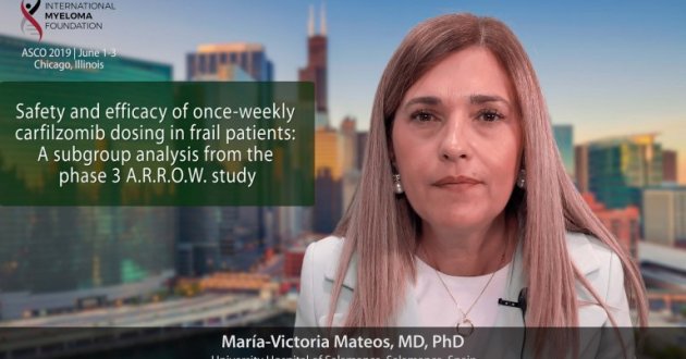 title card for ARROW study presented by Dr. Mateos at ASCO 2019