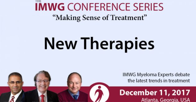 Drs. Brian G.M. Durie, Joseph Mikhael, and Paul Richardson discusses the New Therapies for Multiple Myeloma during the IMWG Conference Series at ASH 2017