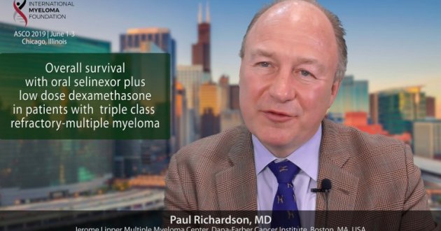 title card for Dr. Paul Richardson's abstract presented at ASCO 2019