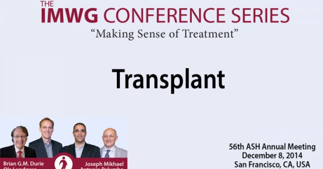 IMWG Conference Series Debate:  56th ASH Annual Meeting