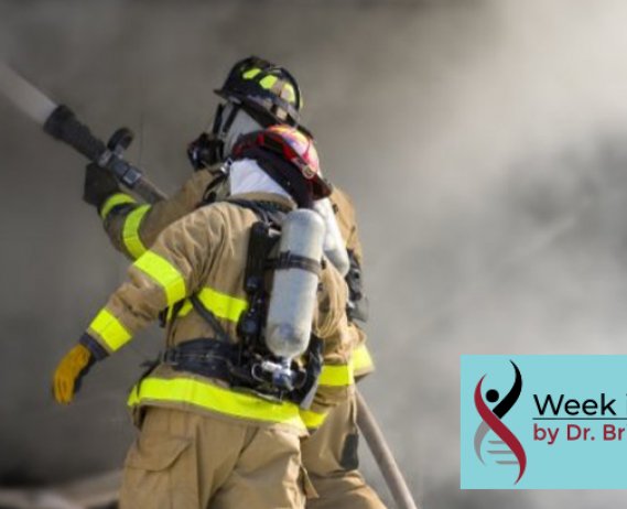 Firefighters extinguish fire in cloud of gas