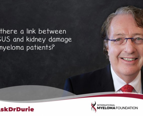 Slide about MGUS and kidney damage