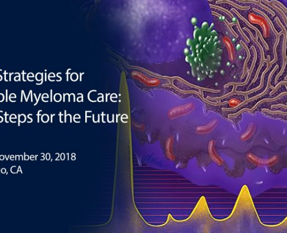ASH 2018 Satellite Symposium text overlaid on a depiction of a cell